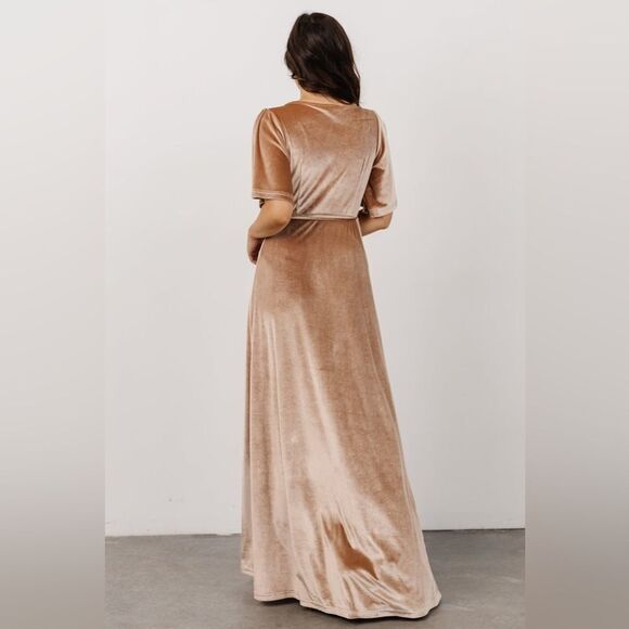 Baltic Born Meghan Velvet Wrap Maxi Dress Size Medium - Picture 2 of 6